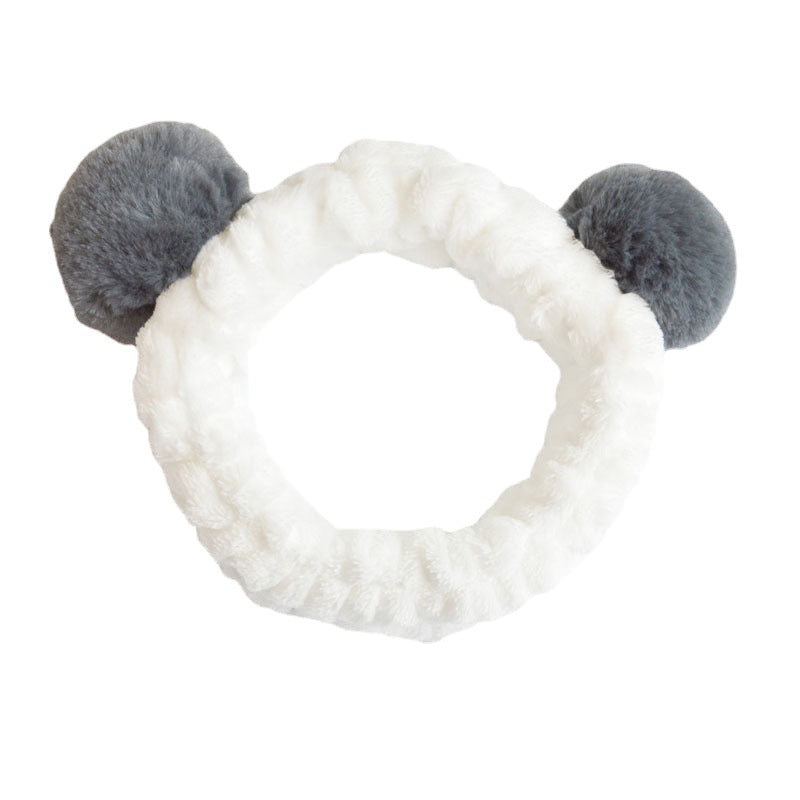Silvery Gray Series Pom-Pom Headband