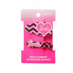 Miniso Barbie Collection Heart Hair Clips ( 2 pcs)
