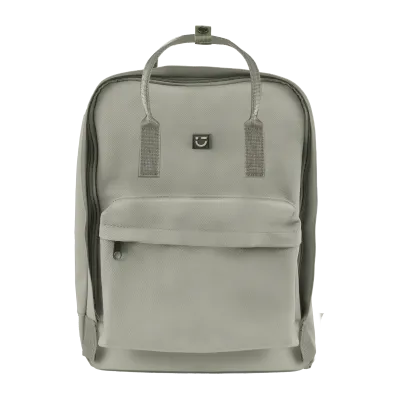 Miniso  Solid Color Large Capacity Backpack(Light Gray)
