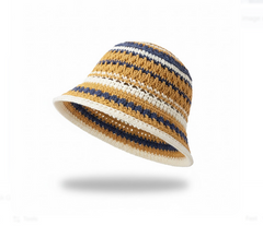 Miniso Knitted Cut-Out Women bucket hat (Yellow Black)