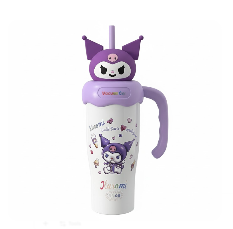 Miniso Sipper with pop cap - 900ml (purple 02)