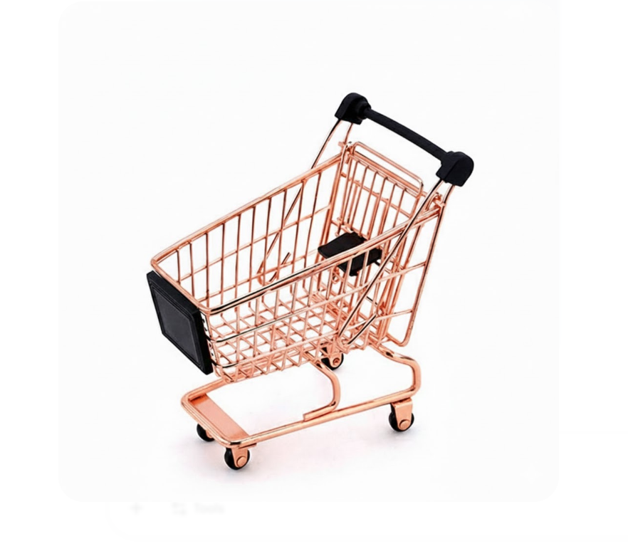 Miniso mini shopping cart (Bronze)