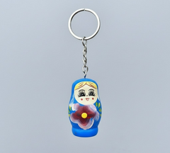 Miniso Russian Nesting Doll Keychain (Blue)
