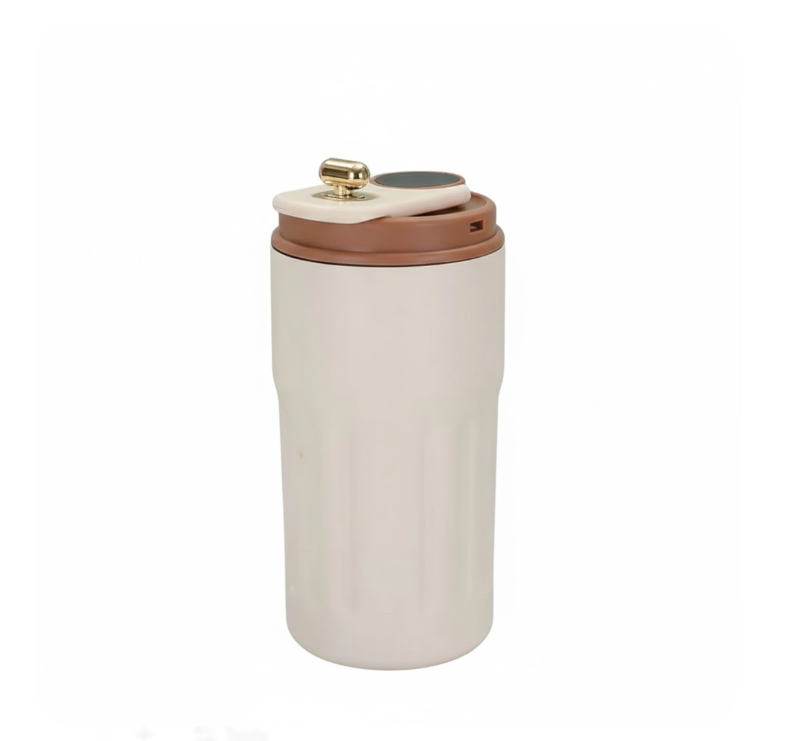 Miniso Temperature Insulated Coffee Mug - 450 ml (Brown)