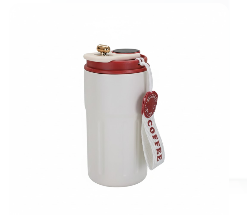 Miniso Temperature Insulated Coffee Mug - 450 ml (Red)