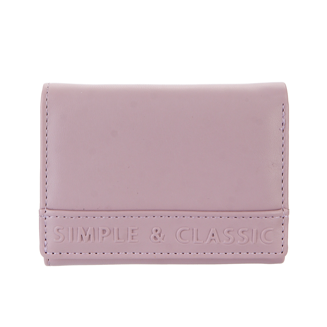 Women's 3D Letters Trifold Short Wallet(Light Purple)