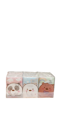 We Bare Bears Collection 4.5 Fragrance free Facial Tissues Wiyh Prints (9 Sheets*9 packs)