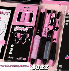 Miniso Kawai Heart Themed Pen Pack ( pcs)