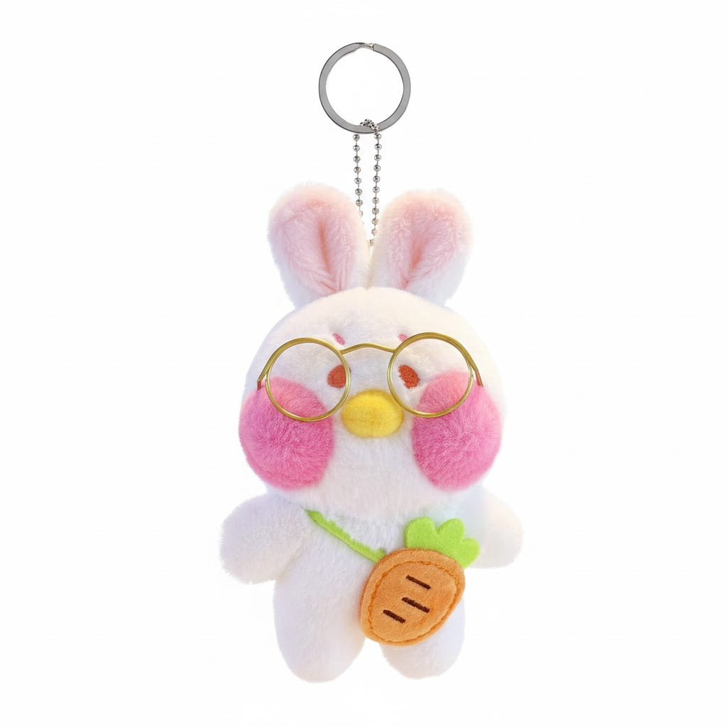 Miniso Rabbit Plush Keychain (White)