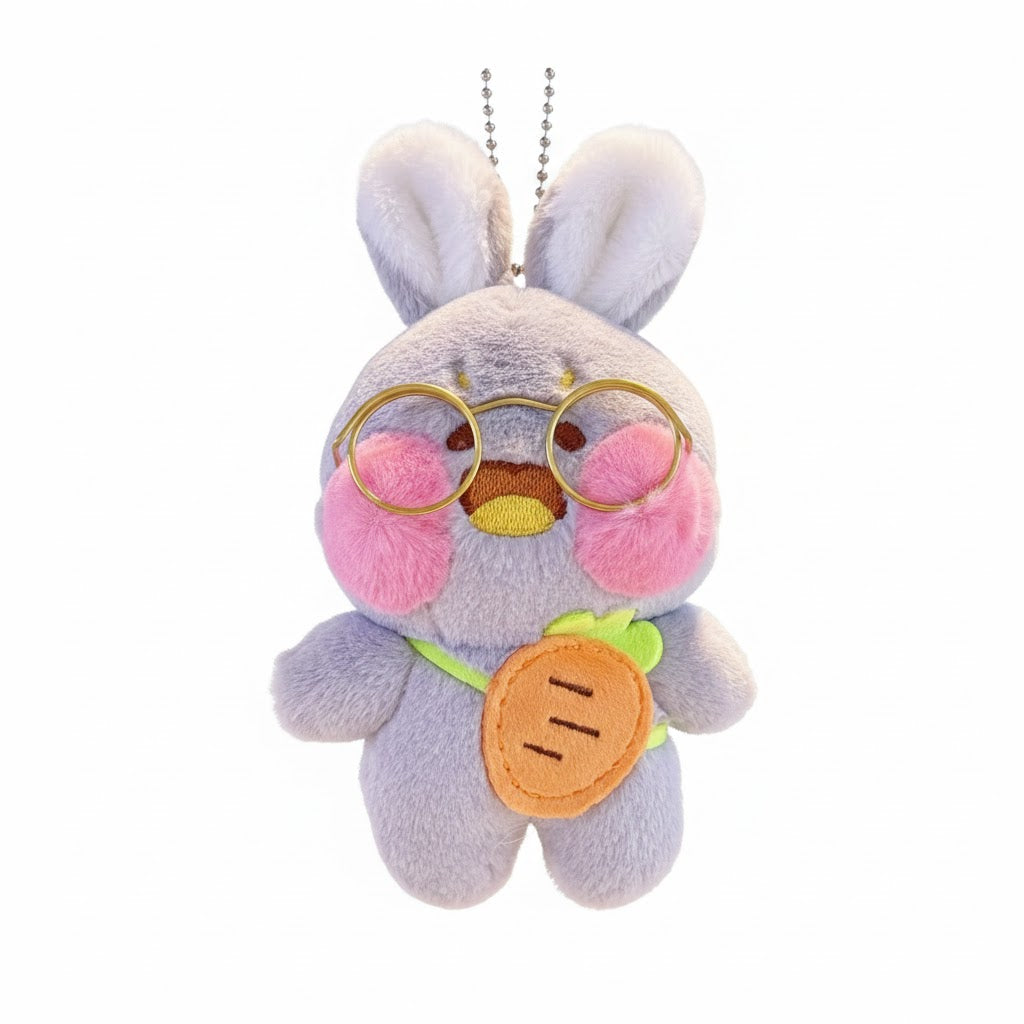 Miniso Rabbit Plush Keychain (Grey)